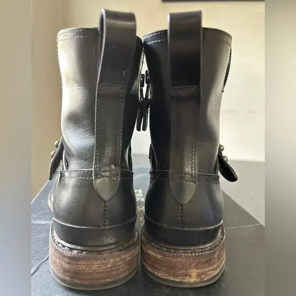 Rag & Bone Ashford Moto Boots Black Size 9 - Picture 5 of 10